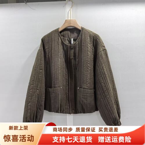 炫SZ26W5322时尚休闲圆领针织门襟宽松减龄短外套秋冬2026女新款