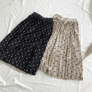 秋冬百搭波点灯芯绒半身裙