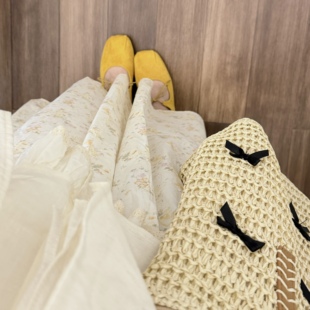 淡淡晕染碎花 夏天 全松紧腰围半身裙长裙 碎花 秋家自制