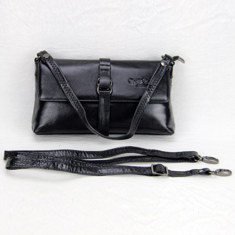 中年妈妈款休闲头层牛皮斜挎包