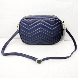 女真皮单肩斜挎软包 秋冬新款 头层牛皮小圆包简约气质女包包