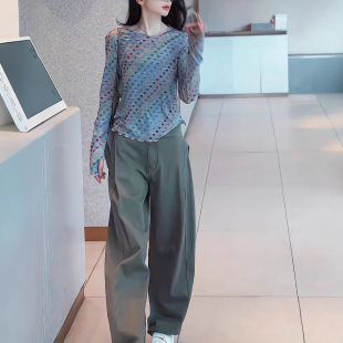 易菲妍女装官方旗舰店正品显瘦T恤上衣工装裤休闲运动两件套2025