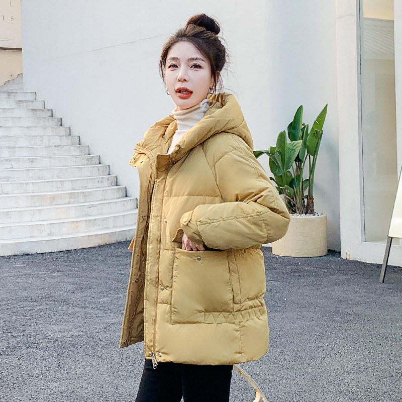 易菲妍女装官方旗舰店正品羽绒服女2025冬季短款连帽小个子加厚白