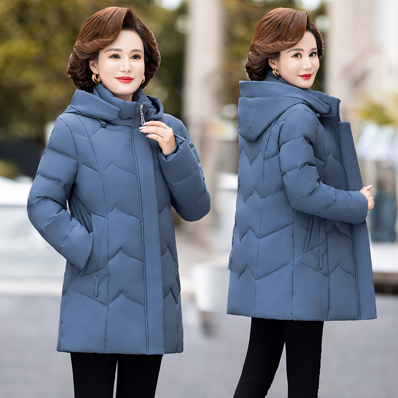 易菲妍女装官方旗舰店正品羽绒服官方90绒女2024冬加厚白鸭绒中老