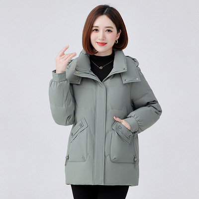 易菲妍女装官方旗舰店正品羽绒服品牌正品撤柜羽绒棉服女中长版中