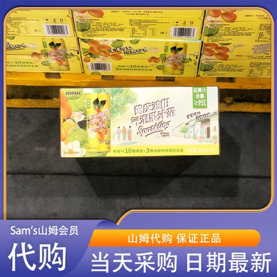 山姆代购 Drinksba 黄皮油柑气泡果汁茶260mL鲜果原汁清爽回甘