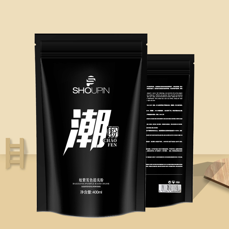 漂发剂褪色剂漂白漂粉植物纯不伤发褪黑色头发白金发色400ML