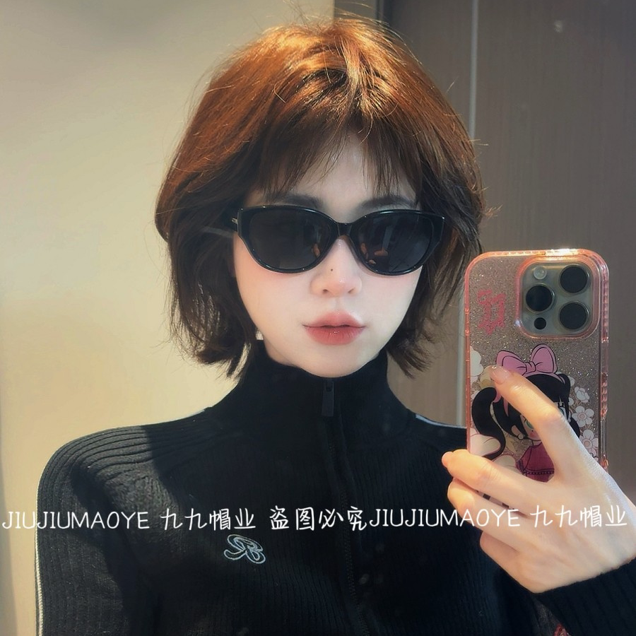 新款网红时尚百搭墨镜个性街拍复古装饰眼镜防紫外线太阳镜可折叠