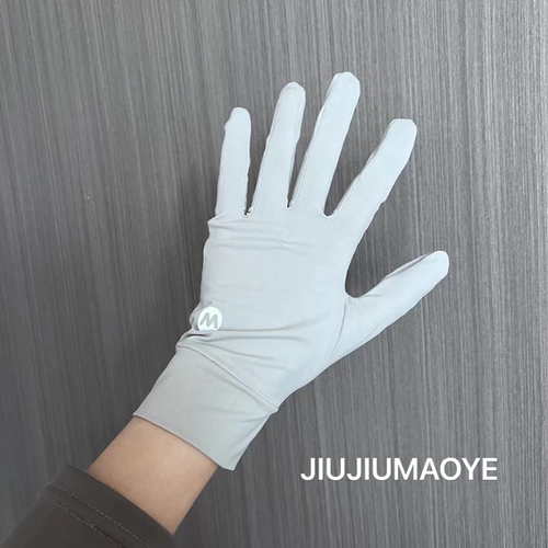 夏季薄款冰丝弹力防晒手套女夏天防滑韩版骑行女生透气骑士时尚