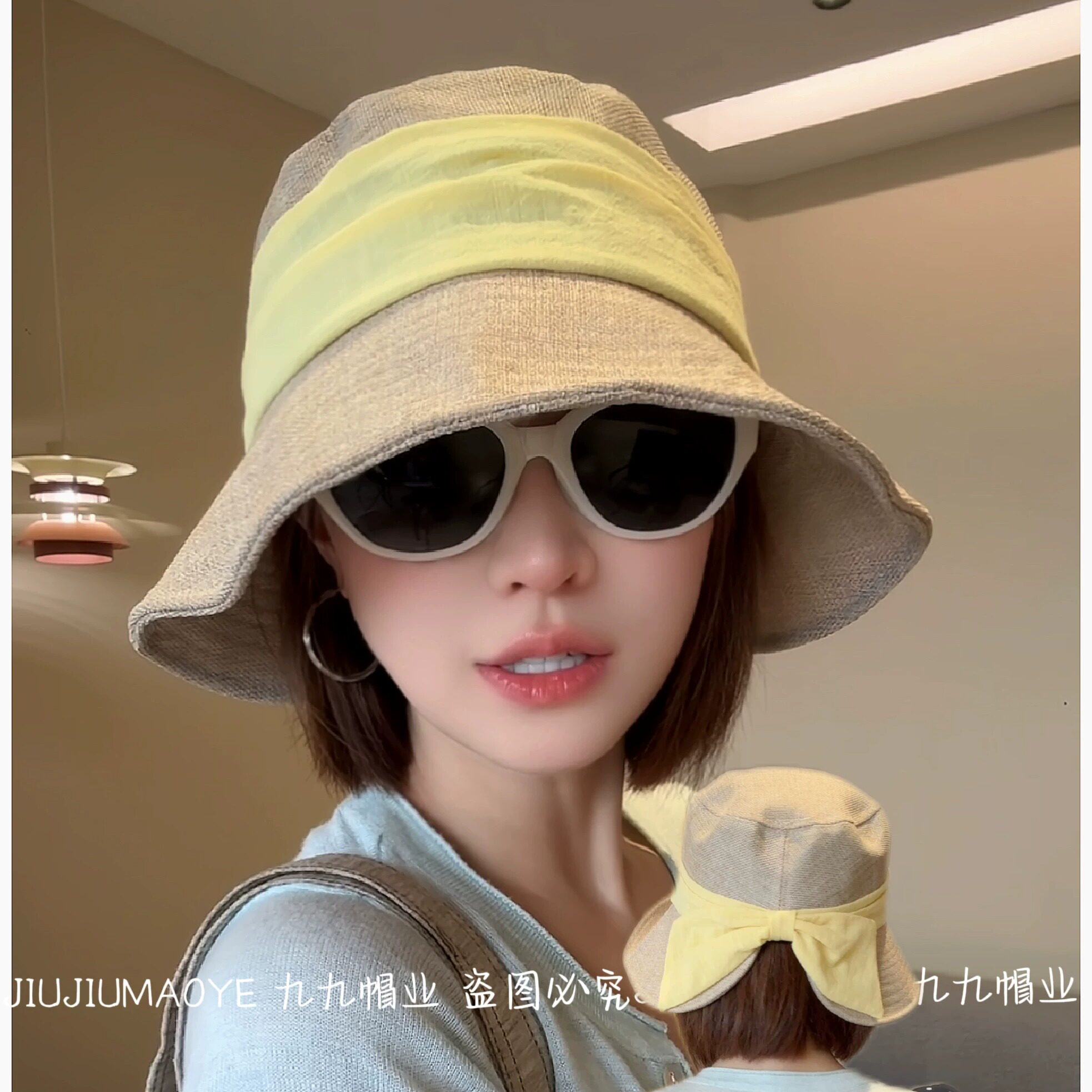 高颜值加大帽檐渔夫帽子女款2026新款夏季遮阳防晒防紫外线显脸小