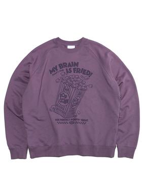 ABSURD LOGIC 荒诞逻辑 骷髅爆米花插肩袖美式复古卫衣 纯棉男女