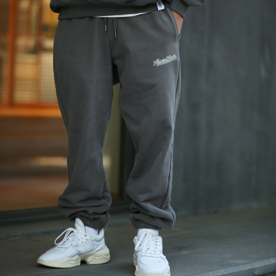 ABSURDLOGIC美式学院风加绒卫裤
