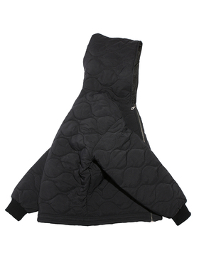 ABSURD LOGIC荒诞逻辑美式宽松葫芦格绗缝黑色连帽棉服外套男女冬