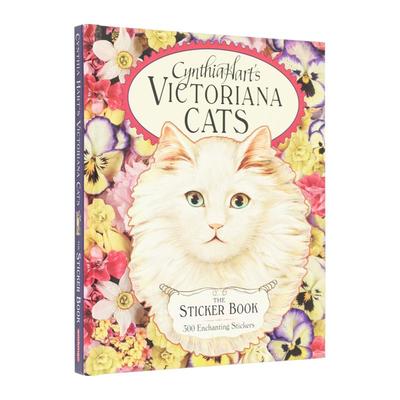 【现货】维多利亚时代的猫：300张复古贴纸 Cynthia Hart's Victoriana Cats 原版英文贴纸书 善本图书