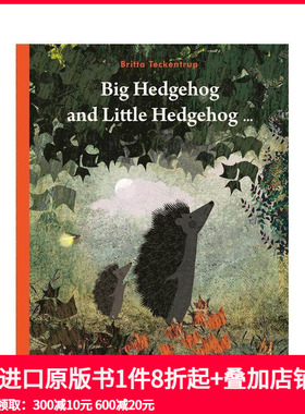 【预售】大刺猬和小刺猬晚上散步 Big Hedgehog and Little Hedgehog Take an Evening Stroll 原版英文儿童绘本