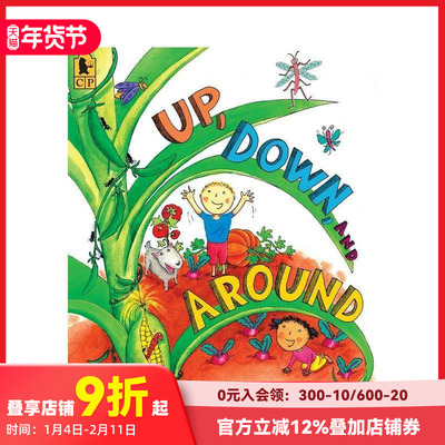 【现货】英文原版 上下和周围 Up Down And Around 科普知识百科 艺术插画英语绘本 儿童进口图书 善本童书