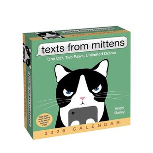 来自猫咪米蒂 Texts 2026年日历 Mittens Day Calendar 2026 短信 Cat the 日历 原版 from 预售