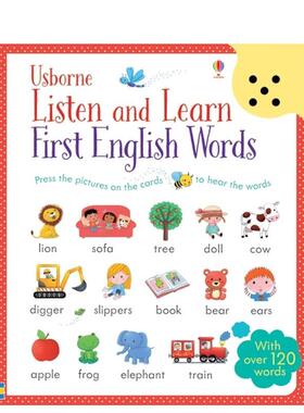 【现货】听与学基础英文单词 Listen and Learn First English Words 原版英文儿童趣味