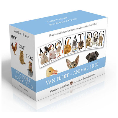 【预售】【Matthew Van Fleet】动物 触摸操作纸板书3册套装 Van Fleet Animal Trio (Boxed Set) 原版英文儿童立体 善本图书