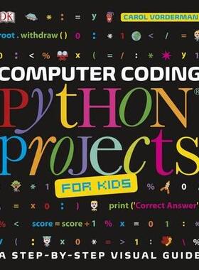 【预售】少儿潘通色卡电脑代码 Computer Coding Python Projects for Kids: 原版英文青少年读物 善本图书