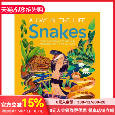 【现货】【动物的一天】蛇 【A Day in the Life】Snakes  原版英文儿童漫画 善本图书