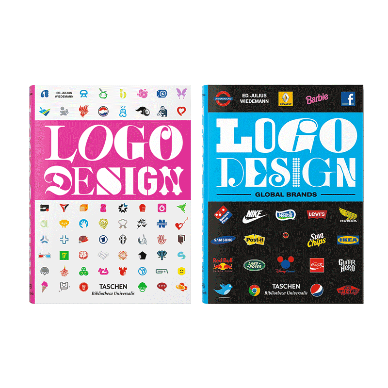 【现货】【TASCHEN BU系列】标志设计LOGO两本套装 品牌设计design 英文原版平面设计 善本图书