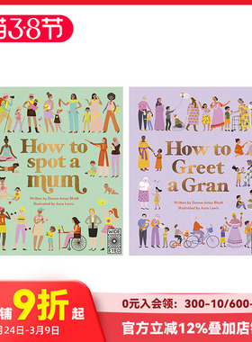 【现货】Donna Amey Bhatt赞美家庭成员儿童启蒙故事绘本两册装 如何认识妈妈们＆如何向奶奶问好 幼儿品格培养 英文原版善本图书