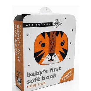【预售】【Baby‘s First Soft Book】踮脚虎Tiptoe Tiger 0-3岁宝宝幼儿柔软布艺故事书 英文原版 善本图书
