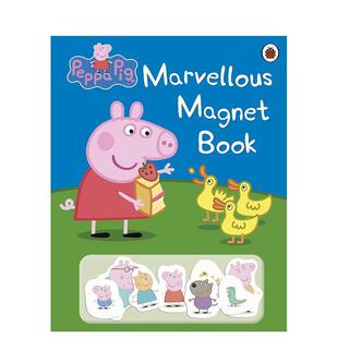 磁铁书Marvellous 6岁儿童趣味互动英文绘本 小猪佩奇peppa Book Magnet 不可思议 粉红猪小妹 pig 预售