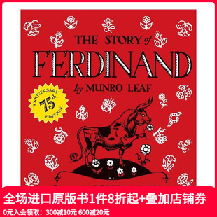 周年纪念版 现货 牛 进口原版 善本图书 Edition The 爱花 75th Ferdinand Story 英文儿童绘本故事书 Anniversary