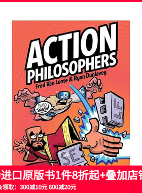 【预售】行动哲学家:伟大的思想家(平装) Action Philosophers: Hooked On Classics英文漫画原版图书外版进口书籍Fred Van Lente