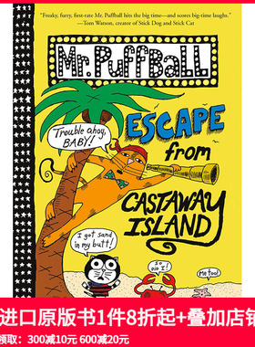 【现货】Mr. Puffball: Escape from Castaway Island，帕夫伯先生:英文原版图书籍进口正版 Lombardo 儿童分阶阅读（绝版）