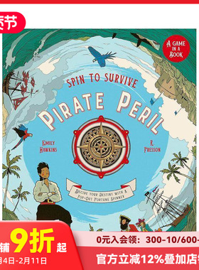 【预售】命运转盘：海盗危局 【Spin to Survive】Pirate Peril 原版英文儿童绘本 附带立体转盘 冒险游戏书