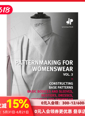 【现货】女装裁剪卷3：女装衣物 Patternmaking for Womenswear， V3 原版英文服装设计