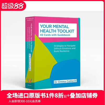 【预售】你的心理健康工具包：：45张引导困难情绪的卡片 Your Mental Health Toolkit: A Card Deck 原版卡牌 善本图书