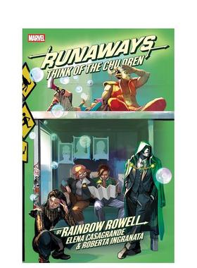 【预售】(预计26年2月出版)离家童盟：亡命新生 Runaways: Think Of The Children 原版英文漫画书 漫威非血缘家族