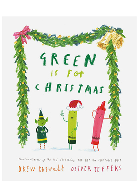 【现货】Oliver Jeffers插画绘本 绿色代表圣诞节 Green Is For Christmas 英文原版进口儿童绘本故事书 善本图书