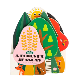【纸板异形书】森林的四季A Forest’s Seasons 0-3岁幼儿儿童趣味自然立体绘本书 英文原版 善本图书