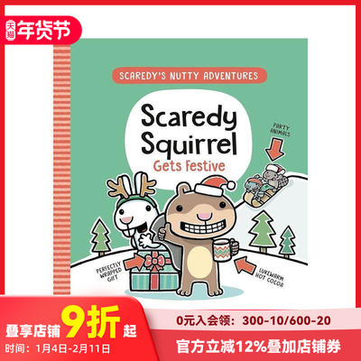 【预售】英文原版 害怕的松鼠变得喜庆 Scaredy Squirrel Gets Fes