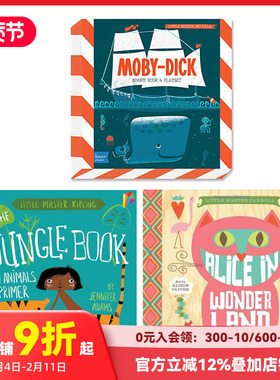 【现货】英文原版 玩乐套装3册 BabyLit Playset 爱丽丝仙境/大白鲸/奇幻深林 儿童益智趣味游戏互动 适合3-6岁