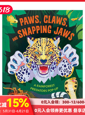 【预售】雨林捕食者立体书 Paws Claws and Snapping Jaws Pop-Up