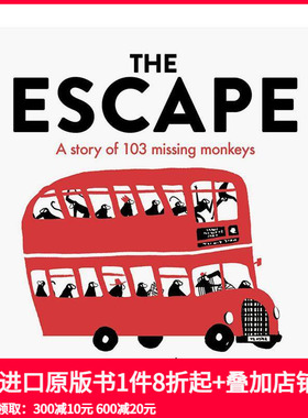 【预售】【Ximo Abadía】猴子逃跑啦 The Escape: A story of 103 missing monkeys 原版英文儿童绘本 善本图书