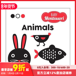 【预售】【Baby Montessori】蒙特梭利入门绘本：动物 Animals: A Baby Montessori Book 原版英文儿童桥梁书 善本图书