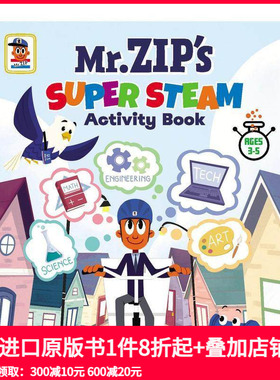 【预售】兹普先生的STEAM 活动书 Mr. ZIP’s Super STEAM Activit