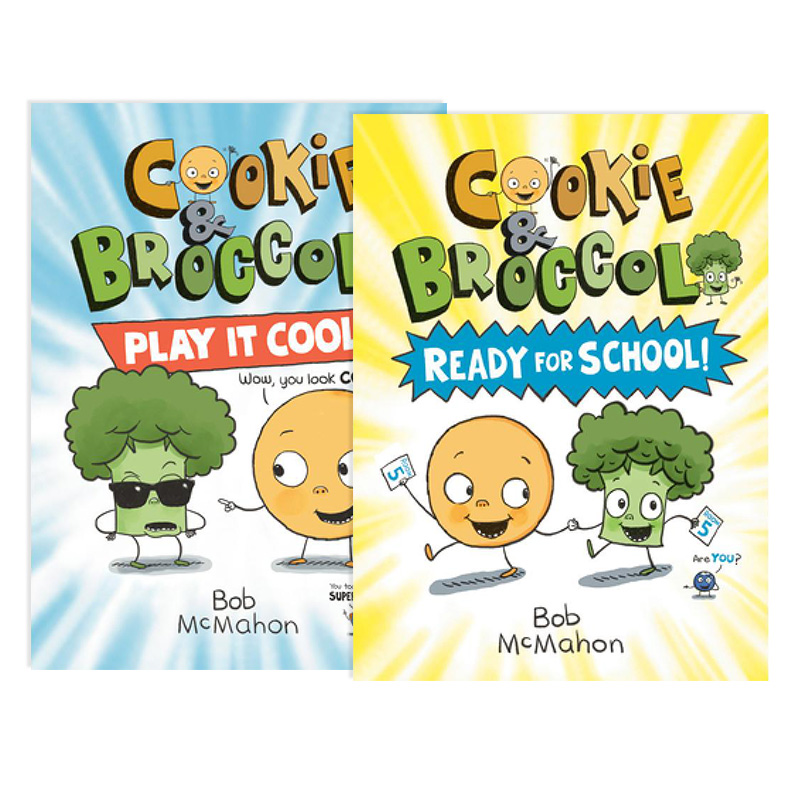 英文童书 桥梁书 饼干和花椰菜2册(可单拍) Cookie & Broccoli 儿童校园友谊自信成长趣味故事书英语提升企鹅兰登