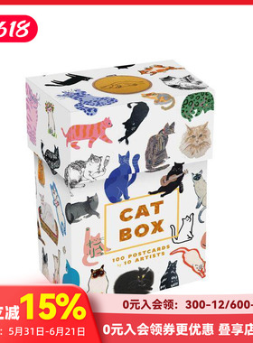【预售】猫的明信片盒：10位艺术家的100张明信片 Cat Box: 100 Postcards by 10 Artists 原版明信片