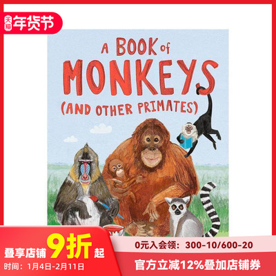 【现货】猴子和他的朋友 A Book of Monkeys (and other Primates) 英文原版进口儿童绘本动物知识启蒙 善本图书