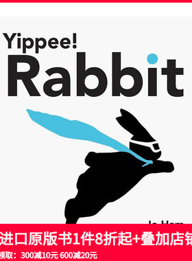 【预售】【英国插画师Jo Ham】好耶！兔子 【Jo Ham's Rabbit】Yippee! Rabbit 原版英文儿童绘本 善本图书