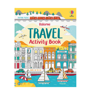 英文原版 善本图书 Travel Various Usborne Book 旅行活动书 Activity 进口儿童绘本 涂色绘本 预售