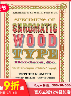 【预售】Specimens of Chromatic Wood Type色木字体、边框范例：1